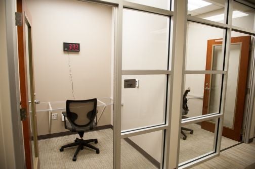 Testing rooms at the ODS testing center.